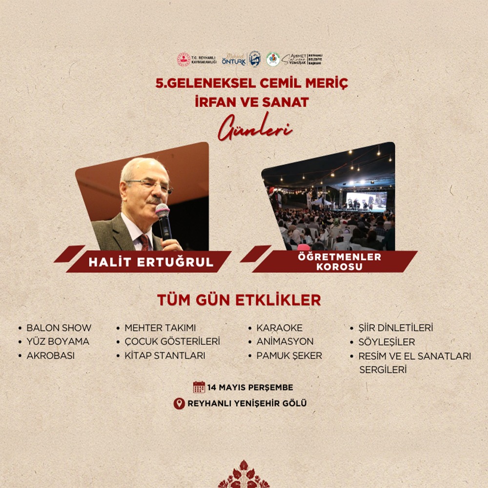 5. Geleneksel CEMİL MERİÇ İrfan ve Sanat Günleri