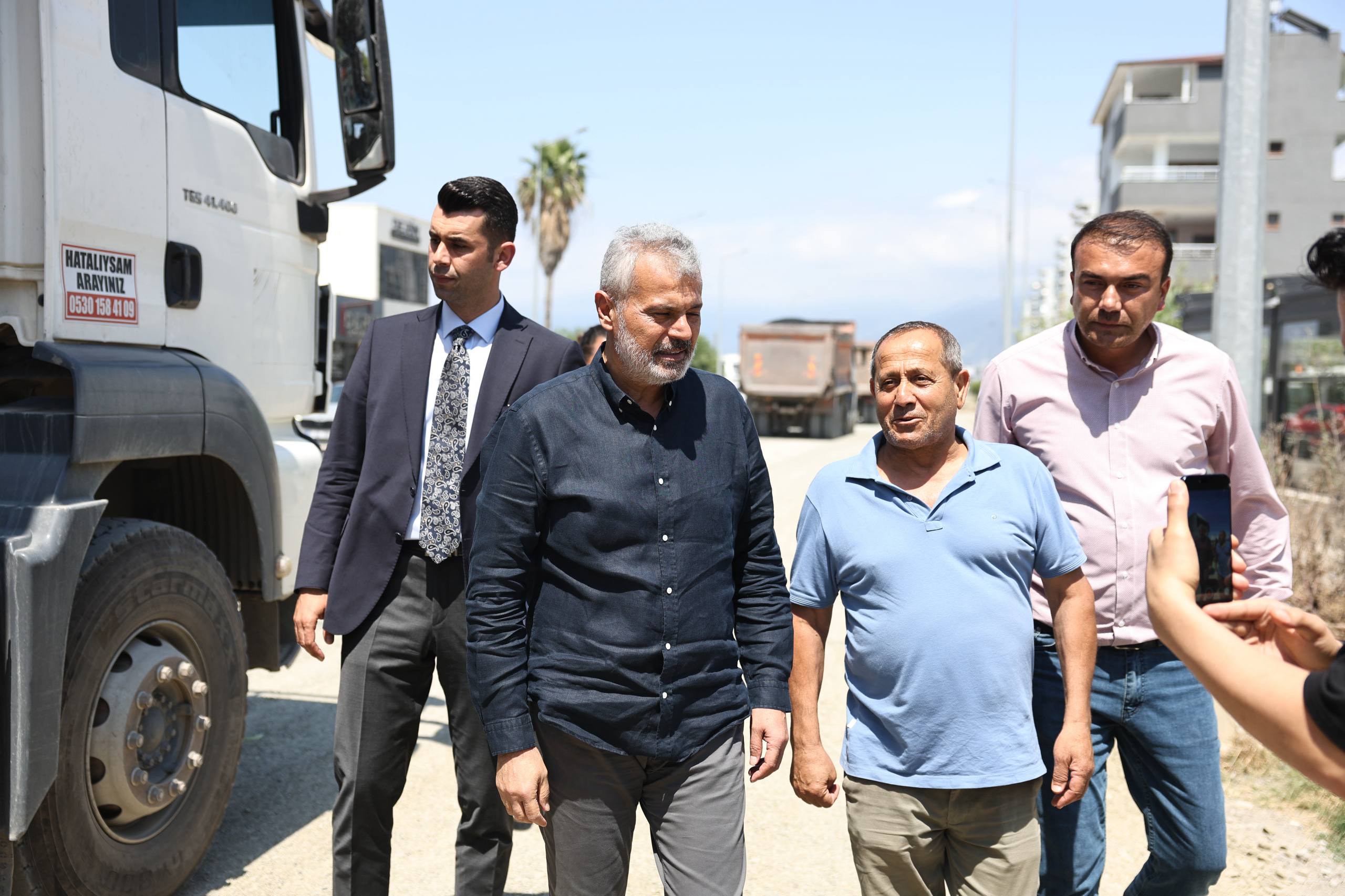 BAŞKAN ÖNTÜRK’TEN YOL ÇALIŞMASINDA İNCELEME