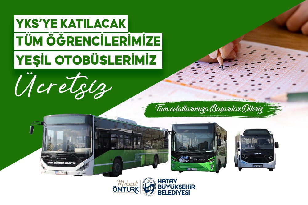 HBB'DEN YKS ÖĞRENCİLERİNE ÜCRETSİZ ULAŞIM DESTEĞİ