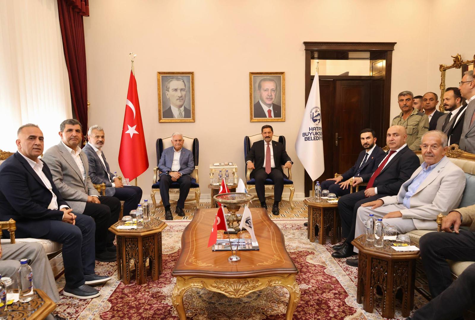 BİNALİ YILDIRIM’DAN BAŞKAN ÖNTÜRK’E ZİYARET