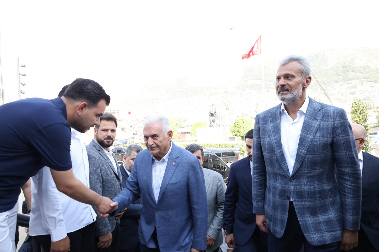 BİNALİ YILDIRIM’DAN BAŞKAN ÖNTÜRK’E ZİYARET