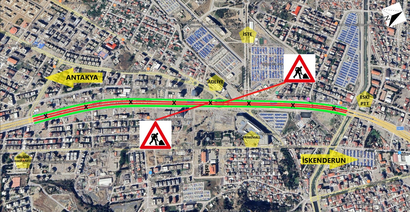 BÜYÜKŞEHİRDEN İSKENDERUN’A YENİ YAYA ÜST GEÇİDİ