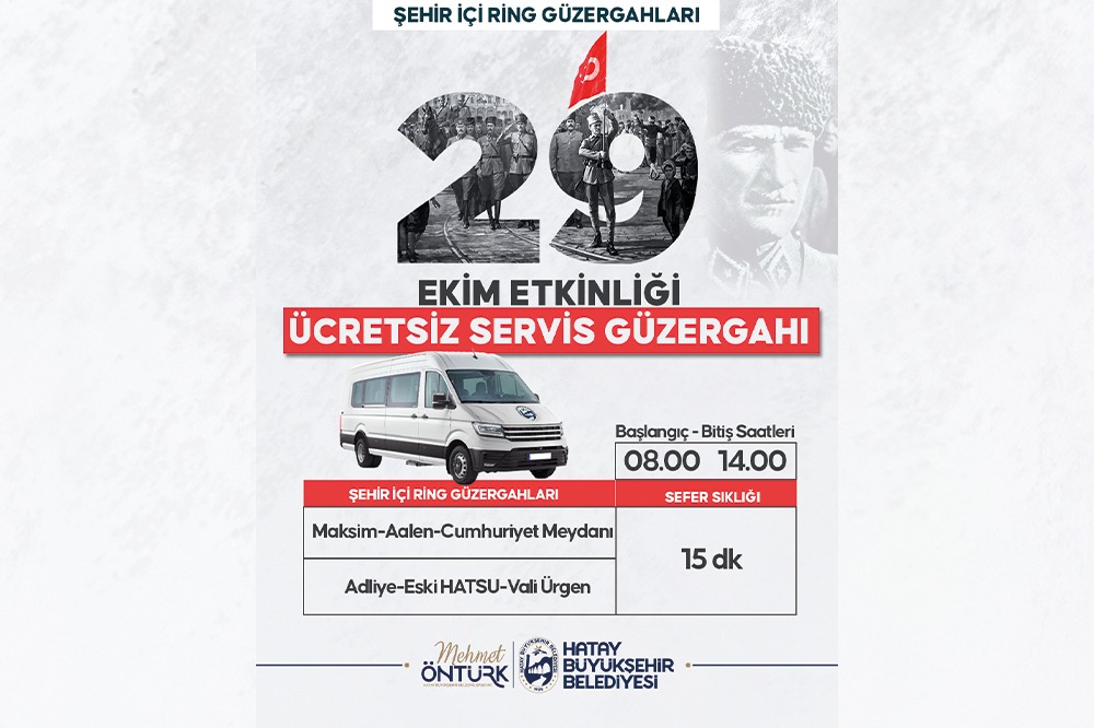 HBB’DEN 29 EKİM CUMHURİYET BAYRAMI TÖRENLERİNE ÜCRETSİZ ULAŞIM