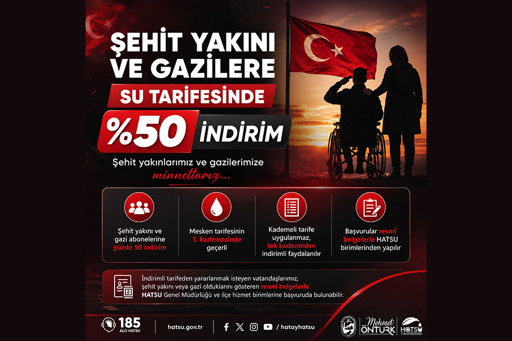 HATSU’DAN ŞEHİT YAKINLARI VE GAZİ ABONELERİNE %50 İNDİRİM